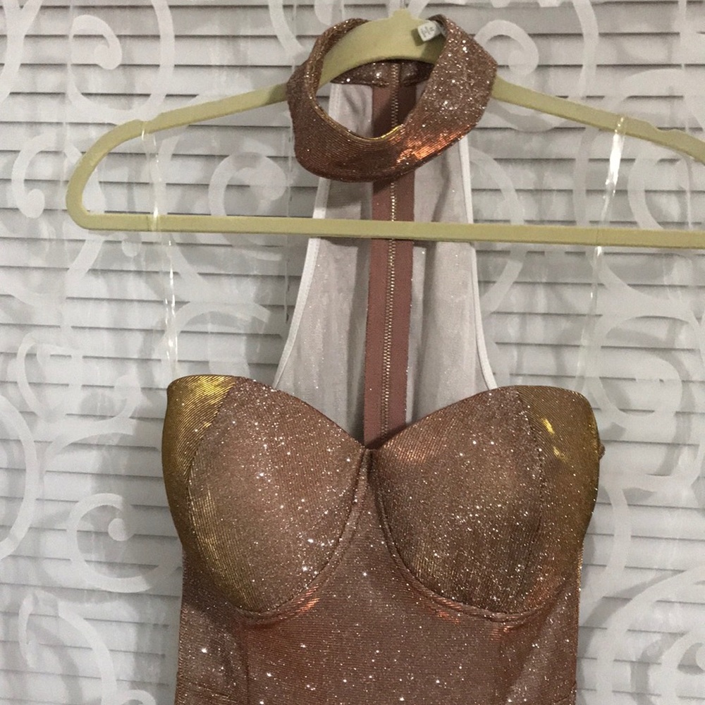 Size M Charlotte Russe gold dress